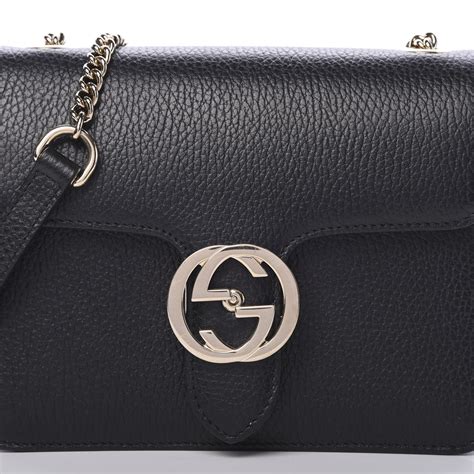 GUCCI Dollar Calfskin Interlocking G Shoulder Bag .